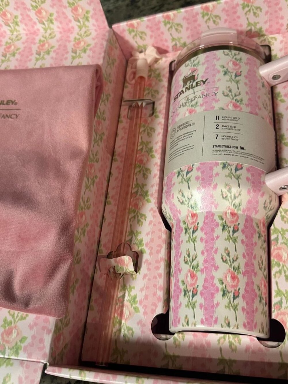 Stanley X Love Shack Fancy 40 Oz Quencher Tumbler – Blooming Heirloom Edition - Picture 5 of 5